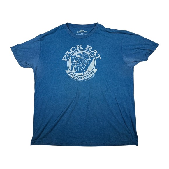 CaveCloth Other - CaveCloth Pack Rat Outdoor Center Fayetteville Arkansas Graphic T Shirt XXL Blue